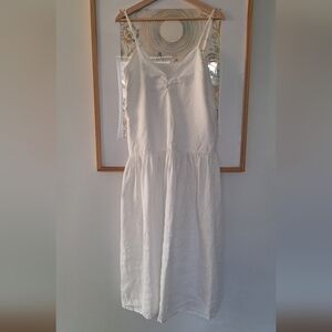 Bel Kazan White Linen Dress